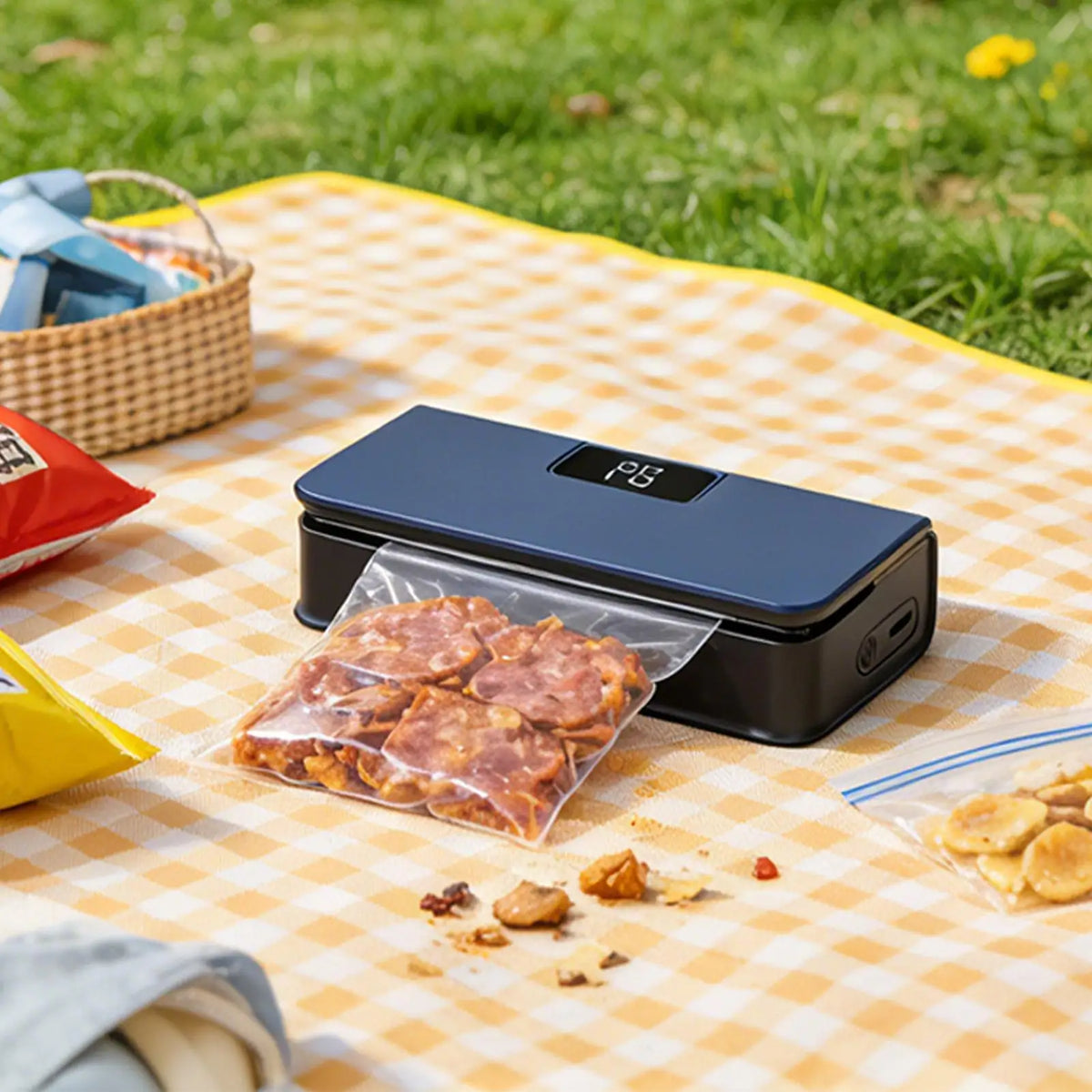 Mini Bag Sealer 2 in 1 Rechargeable Bag Sealer Heat Seal With Cutter and Magnet Bag Resealer Machine for Plastic Bags Snack Bags