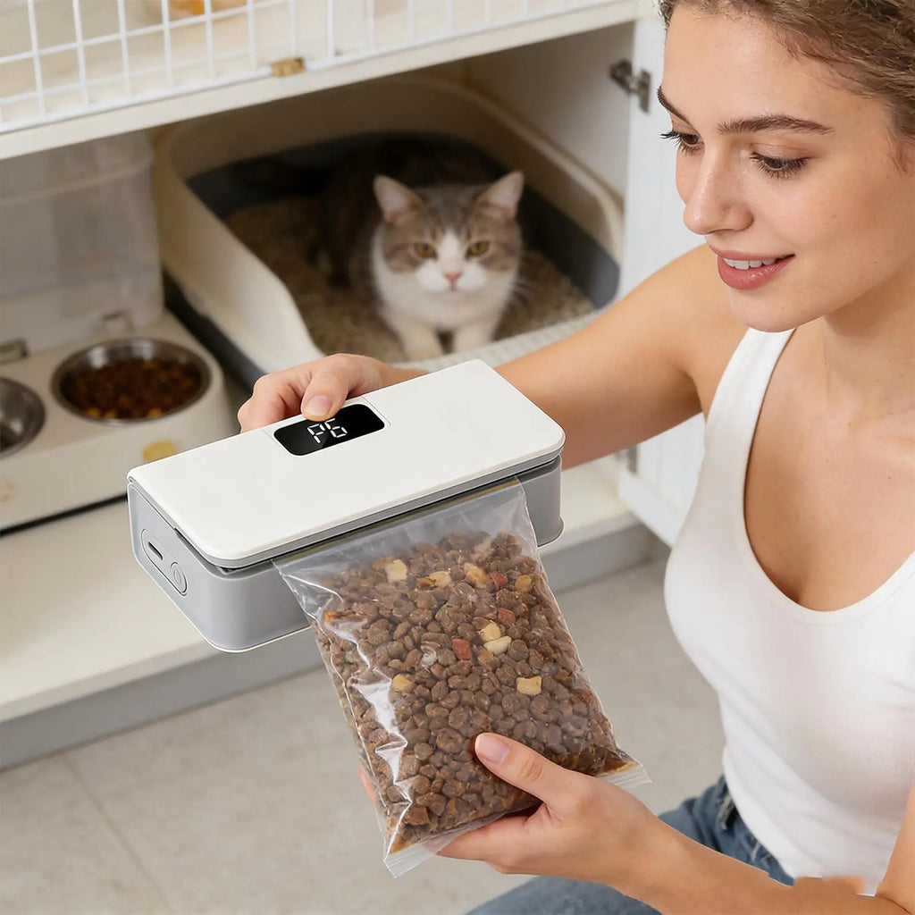 Mini Bag Sealer 2 in 1 Rechargeable Bag Sealer Heat Seal With Cutter and Magnet Bag Resealer Machine for Plastic Bags Snack Bags